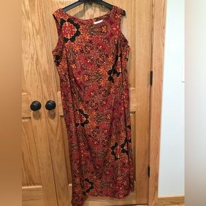 Danny & Nicole Dress, sleeveless, pretty Autumn colors 20W
